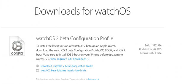 Apple rilascia watchOS 2 beta 3 agli sviluppatori!