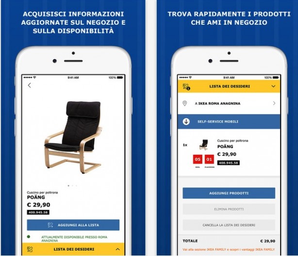 Ikea lancia la nuova app iOS