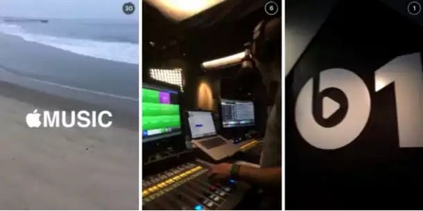 Apple mostra gli studi di Beats 1 su Snapchat