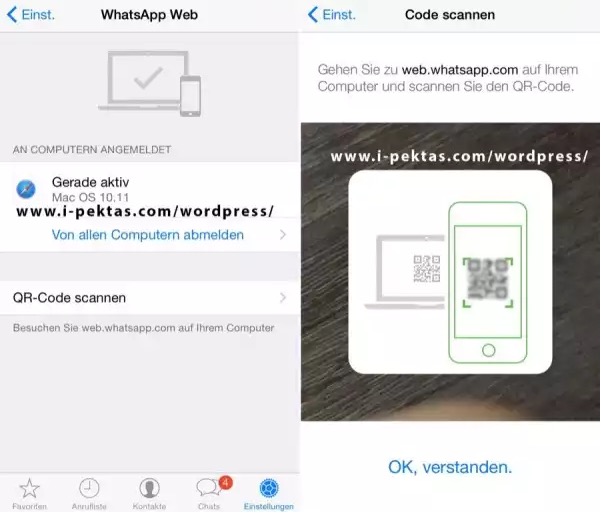 WhatsApp Web iOS