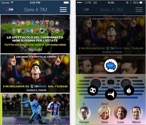 Sere A Tim, l’app ufficiale per seguire il prossimo campionato di calcio