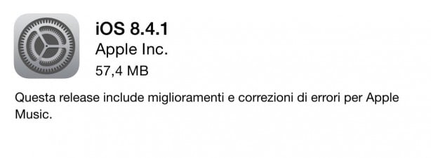 Apple rilascia iOS 8.4.1 con correzioni di errori per Apple Music