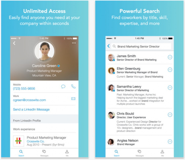 LinkedIn Lookup, un’app per comunicare con i propri colleghi