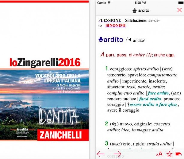 Arriva su iPhone e iPad lo Zingarelli 2016, il vocabolario della lingua italiana