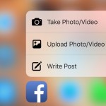 Facebook si aggiorna con il supporto al 3D Touch di iPhone 6s/6s Plus