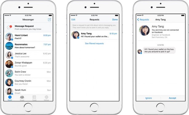 Richiesta messaggi: la nuova funzione presto disponibile su Facebook Messenger