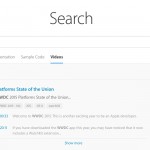 E’ ora possibile effettuare le ricerche dei video WWDC tramite keyword