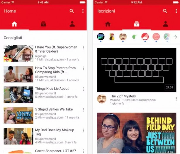 YouTube per iOS si aggiorna con supporto al 3D Touch