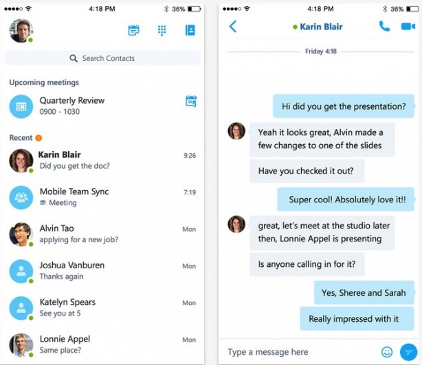 Microsoft lancia Skype for Business su App Store