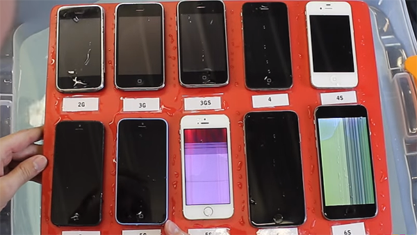 Test di impermeabilità: tutti gli iPhone immersi nell’acqua, chi resiste di più?