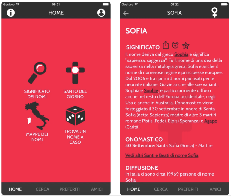 nomix significato nomi app iphone
