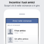 Amici nelle vicinanze di Facebook arriva anche in Italia