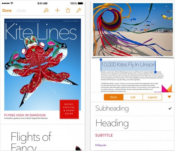 Apple aggiorna Pages, Keynote e Numbers
