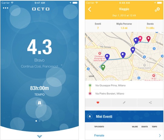 Octo U, l’app che aiuta gli automobilisti a risparmiare con le assicurazioni “pay as you drive”