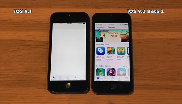 iOS 9.2 beta 2 e iOS 9.1 – Appaiono in rete dei test sulle prestazioni