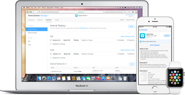 Apple raddoppia il numero di tester attivabili su TestFlight