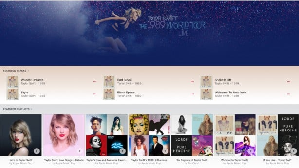 “1989 World Tour” di Taylor Swift è ora disponibile su Apple Music