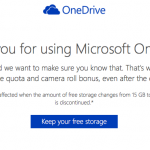 Windows permette di conservare i bonus da 15GB su OneDrive