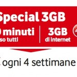 Vodafone Special 3GB: 1000 minuti verso tutti e 3GB di traffico a 7€ al mese [AGGIORNAMENTO]