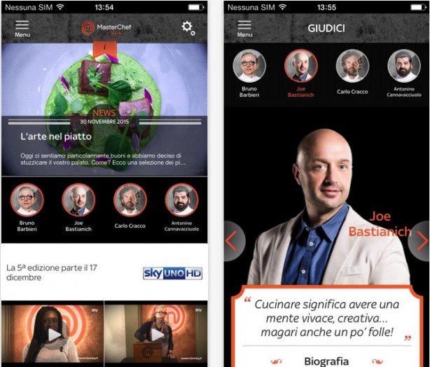 L’app ufficiale di Master Chef arriva su App Store