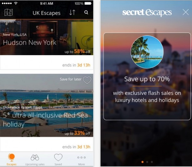 Secret Escapes lancia la nuova app italiana con funzionalità esclusive per l’utilizzo in mobilità