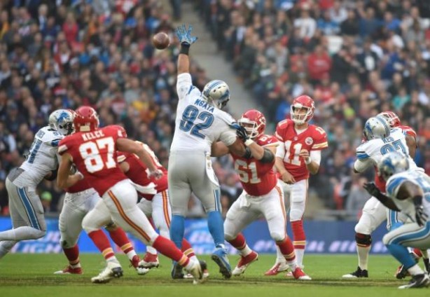 The Detroit Lions play the Kansas City Chiefs at Wembley Stadium, November 1, 2015. Steve Flynn-USA TODAY Sports