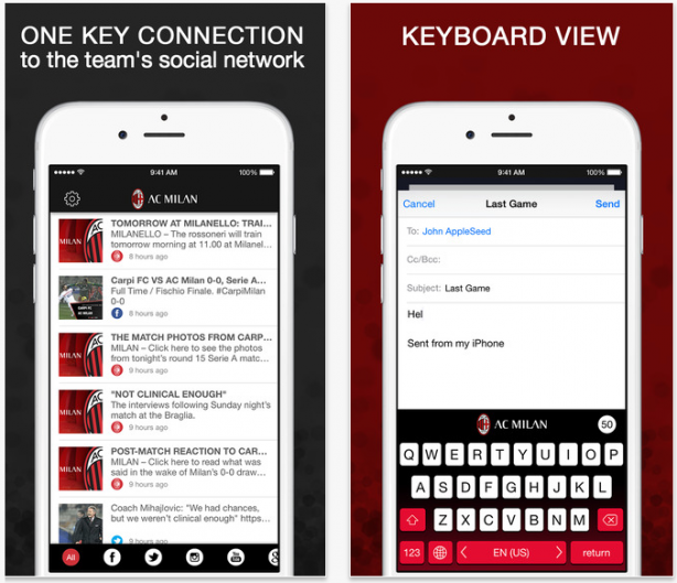 Tifoso del Milan? Ecco la tastiera ufficiale per iPhone