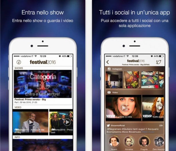 Festival2016, l’app ufficiale del Festival di Sanremo