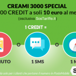 PosteMobile propone la nuova offerta Creami 3000 Special in collaborazione con SosTariffe