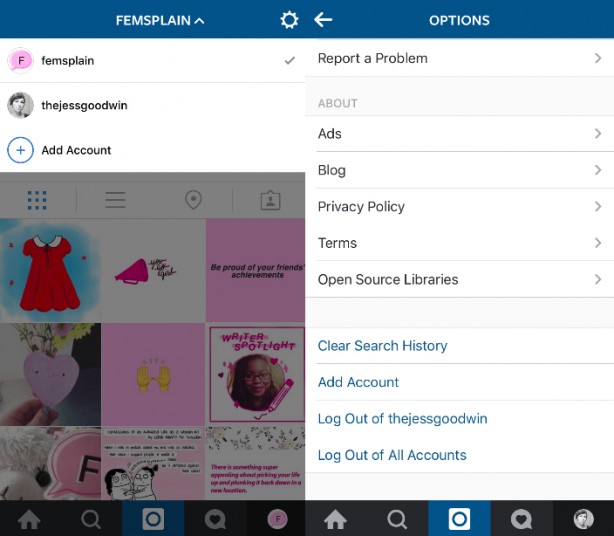 Primi test per gli account multipli di Instagram anche su iOS