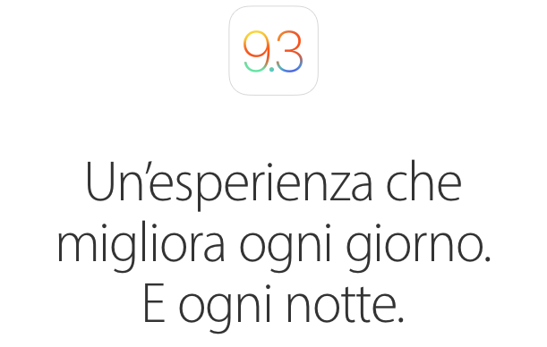 Apple presenta iOS 9.3, tvOS 9.2 e watchOS 2.2: ecco tutte le novità