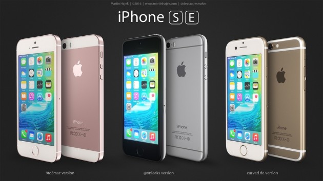 iphone se rendering confronto