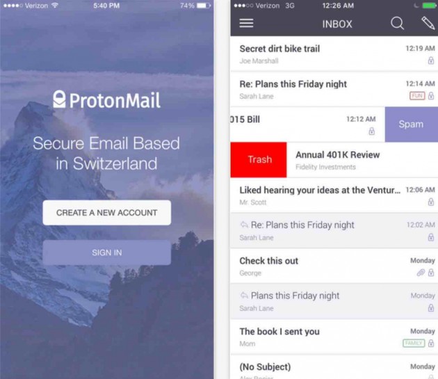 ProtonMail: le mail criptate arrivano su iPhone e iPad