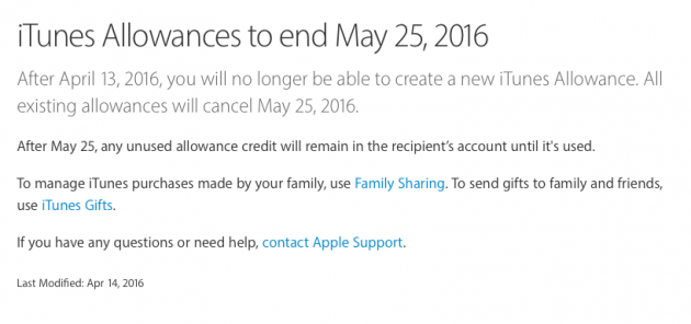 Apple spinge su “In famiglia”, dal 25 maggio chiude i “regali mensili” su iTunes