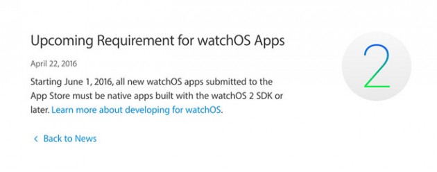 Dal 1° giugno Apple accetterà solo app native watchOS