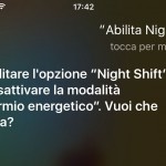 Siri: Apple blocca l’attivazione del Night Shift sotto risparmio energetico