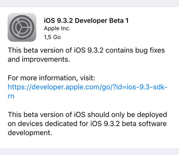 beta ios 9.3.2