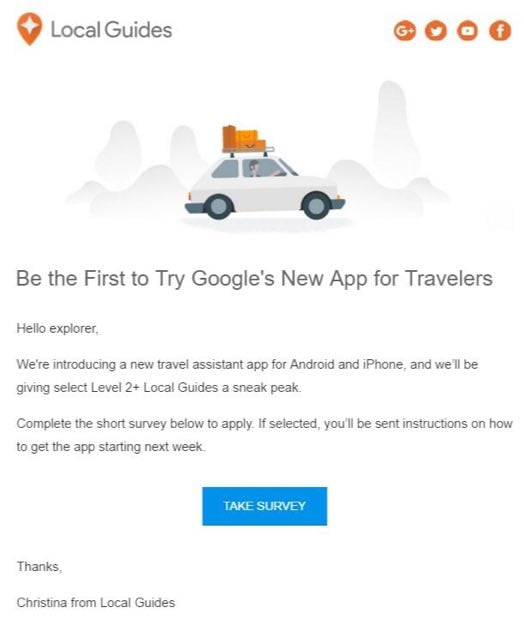 Google è in cerca di beta tester per un’app destinata ai viaggiatori