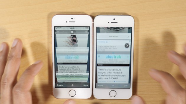 Appare un video che mostra le differenze di RAM tra iPhone SE e iPhone 5s