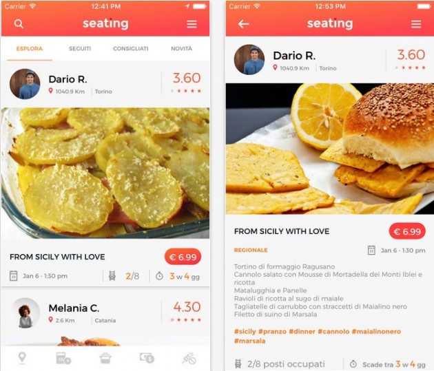 Seating, scopri la nuova app di social eating