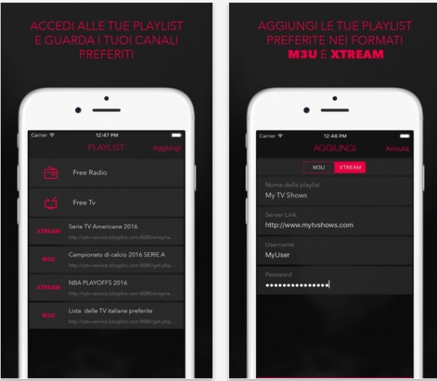 TVision, l’app per vedere la TV Xtream su iPhone