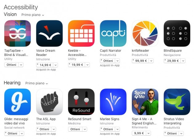 Giornata dell’Accessibilità: Apple aggiorna la lista delle app dedicate