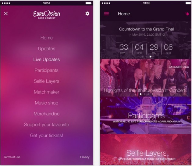 Segui l’Eurovision Song Contest su iPhone