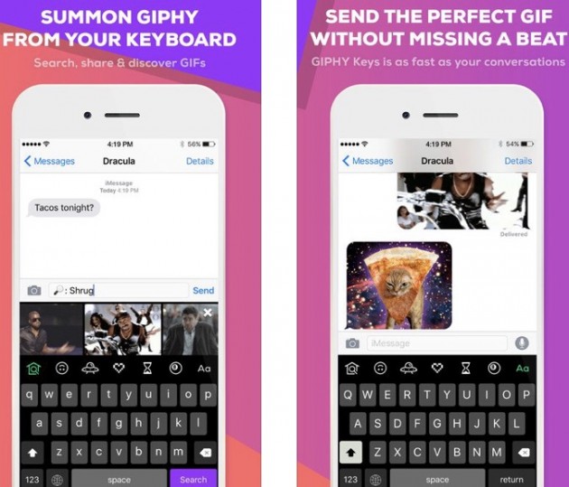 GIPHY KEYS: una tastiera “gif” per iPhone