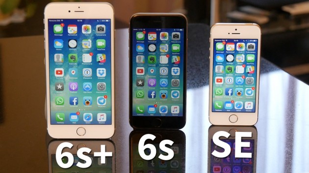 iPhone 6s Plus vs iPhone 6s vs iPhone SE: il confronto – VIDEO