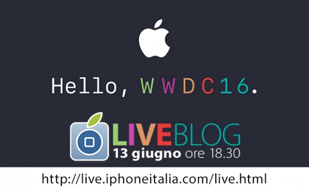 WWDC 2016: segui il Live di iPhoneItalia lunedì 13 Giugno, a partire dalle 18.30