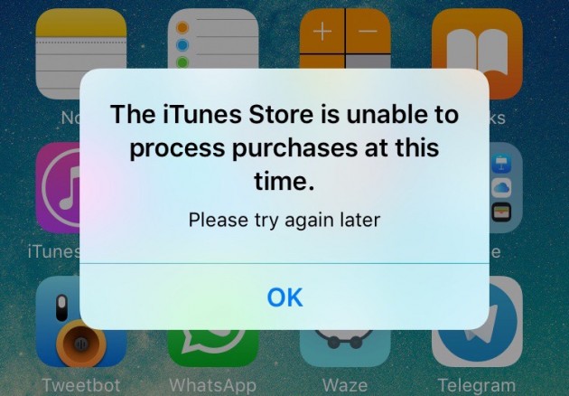 AppStore down e sull’iPhone di molti utenti imperversa un fastidioso pop up