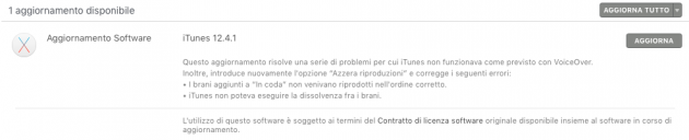 Apple rilascia iTunes 12.4.1