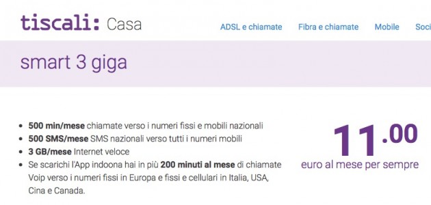 Tiscali Smart 3 Giga, la nuova offerta attivabile anche su iPhone