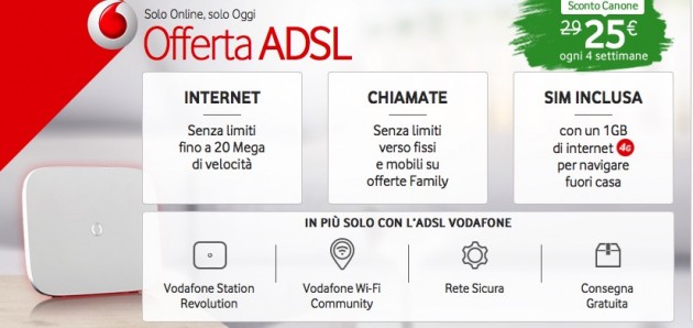 Nuova promozione per Vodafone ADSL e Fibra